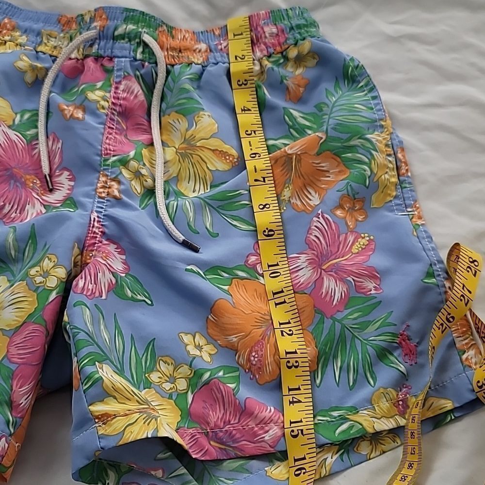Polo Ralph Lauren Mens Multi Floral Lined Swim Trunks size Small - Picture 8 of 9